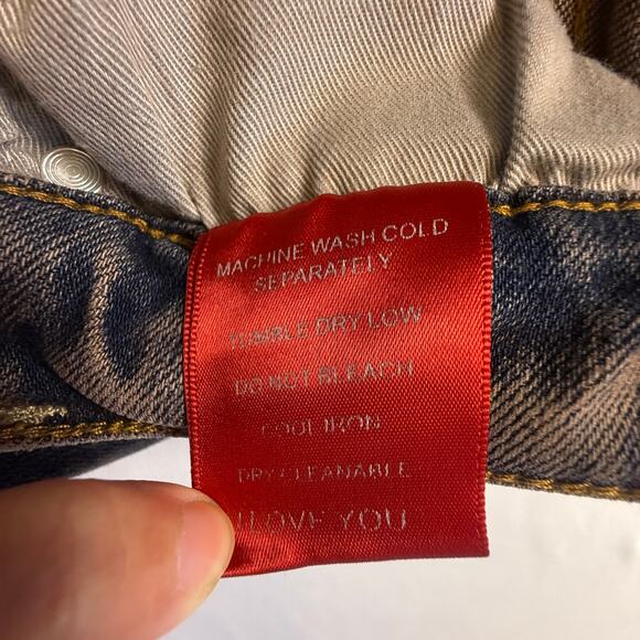 PHEELINGS Paint Splatter Distressed Skinny Jeans Colorful Artsy Denim Size 28 - Picture 6 of 12